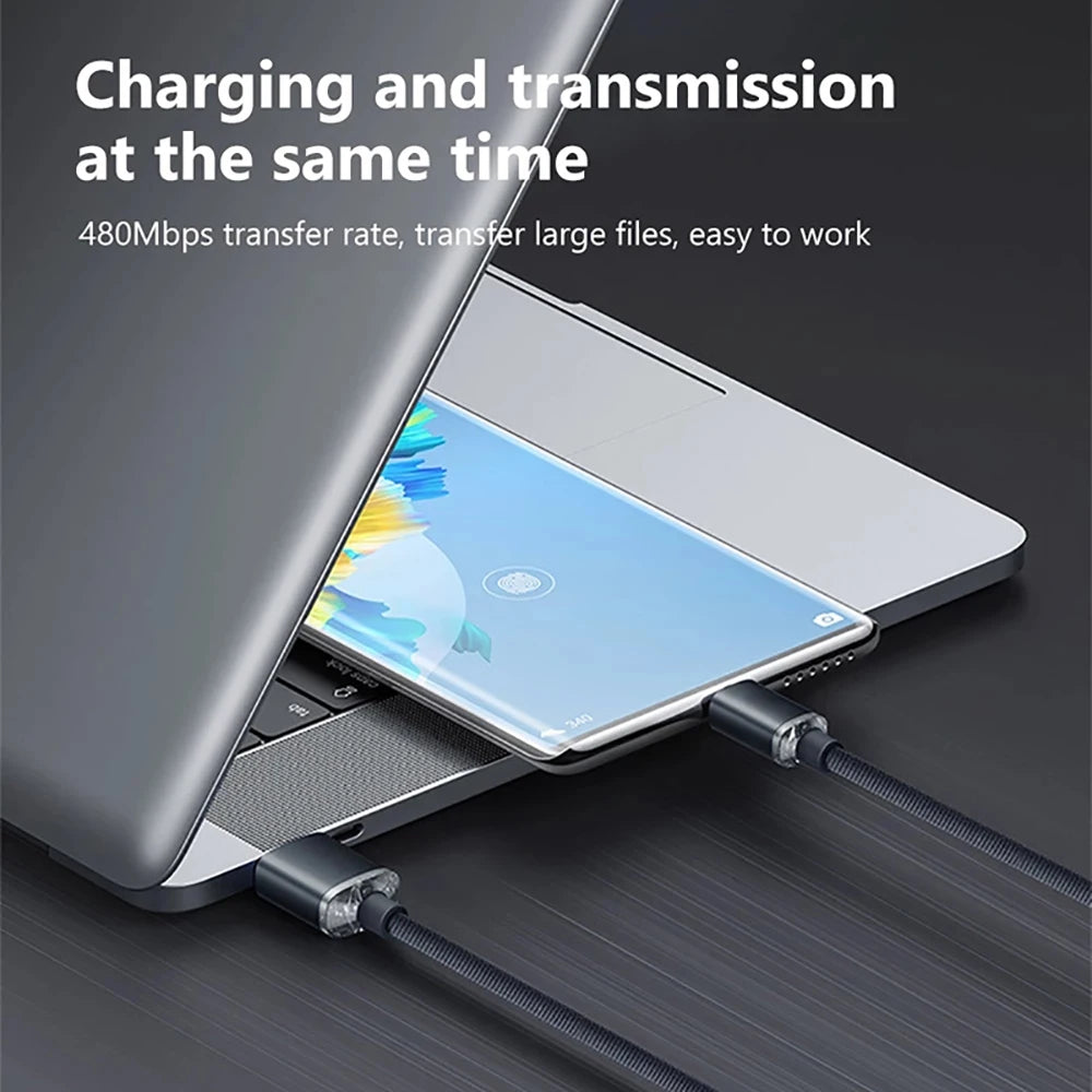 120W USB-C to USB-C Fast Charging Cable | 6A Nylon Braided Peaceful Pleasures Health and Wellness