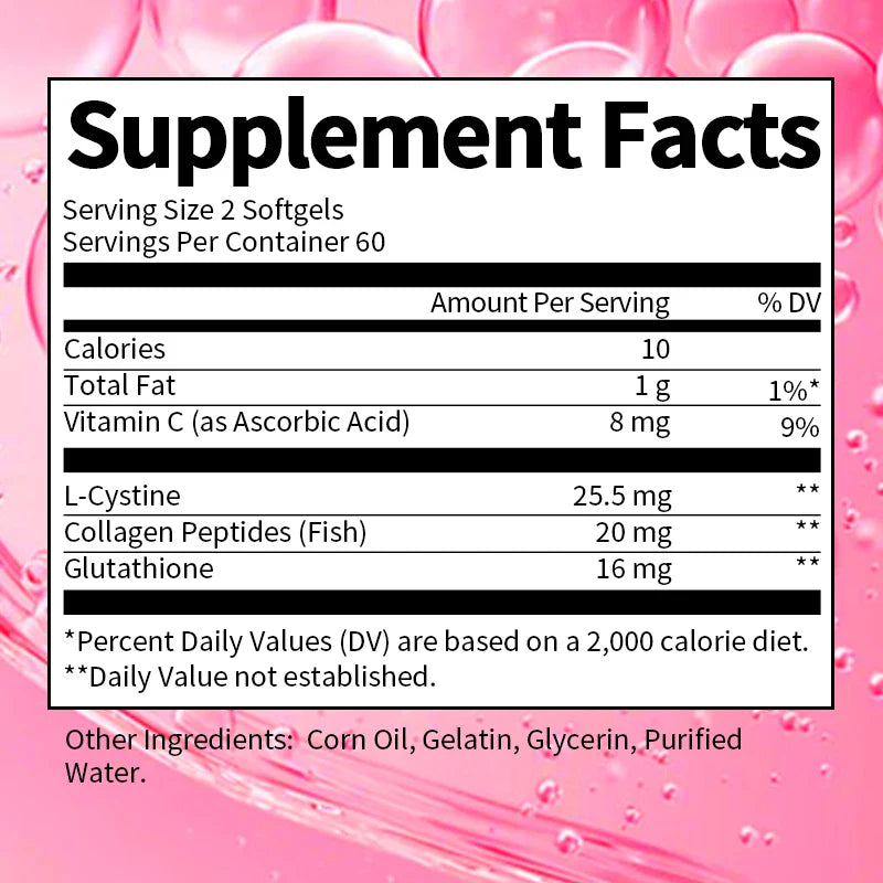 Beworths Collagen Glutathione Capsules – Skin Whitening & Detox