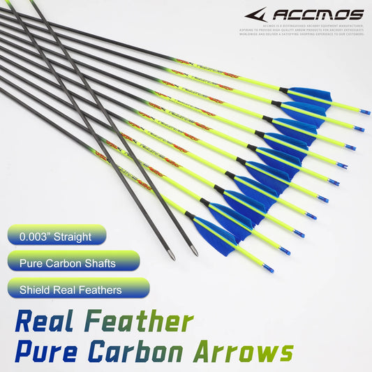 12 Archery id4 2 Pure Carbon Arrow Spine 300-1000 Recurve Bow Peaceful Pleasures Health and Wellness 12pc 4.2 spine1000