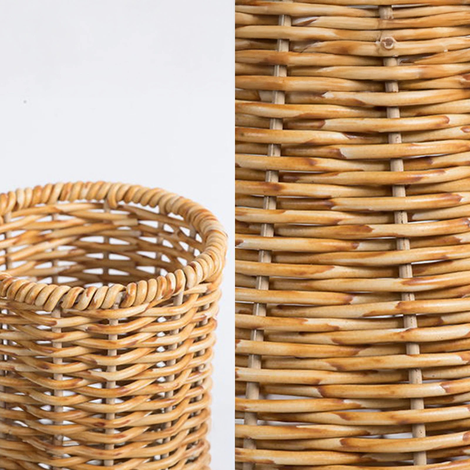 Imitation Rattan Weaving Vase Natural Looking Decorative Vase for Living Room & Wedding Arrangements Peaceful Pleasures Health and Wellness