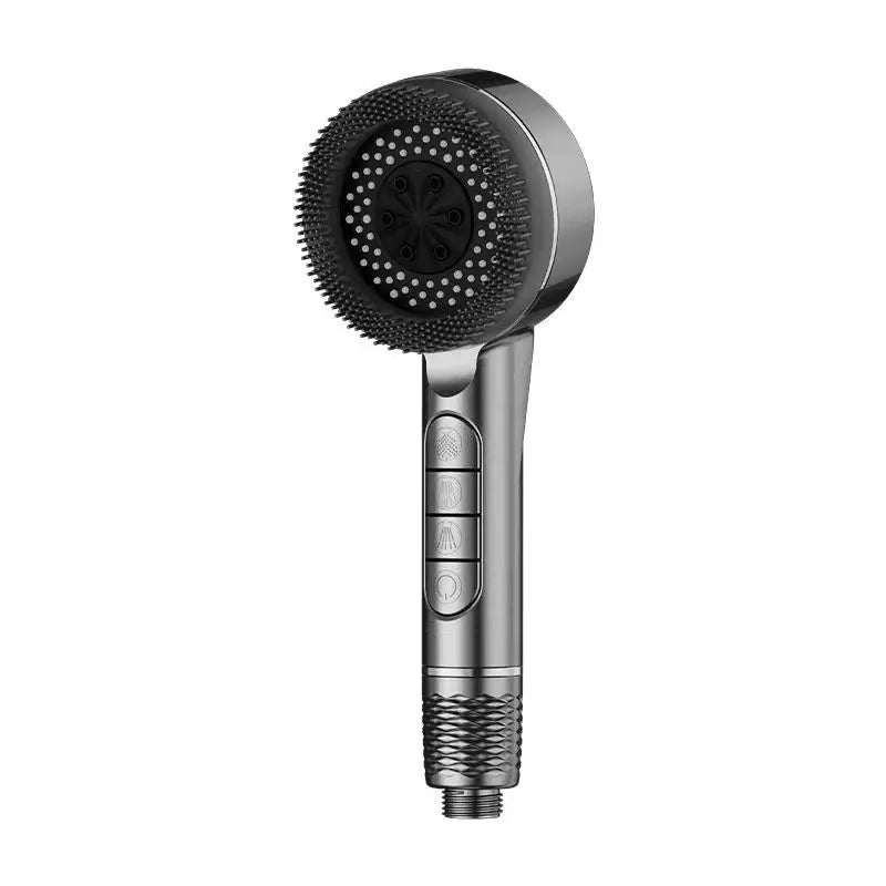 4-Speed High-Pressure Handheld Shower Head with Massage Brush
