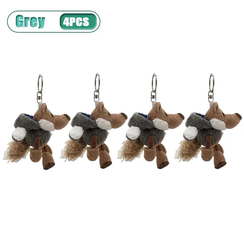 Wolf Plush Keychain Backpack Charm | Cute Stuffed Animal Gift