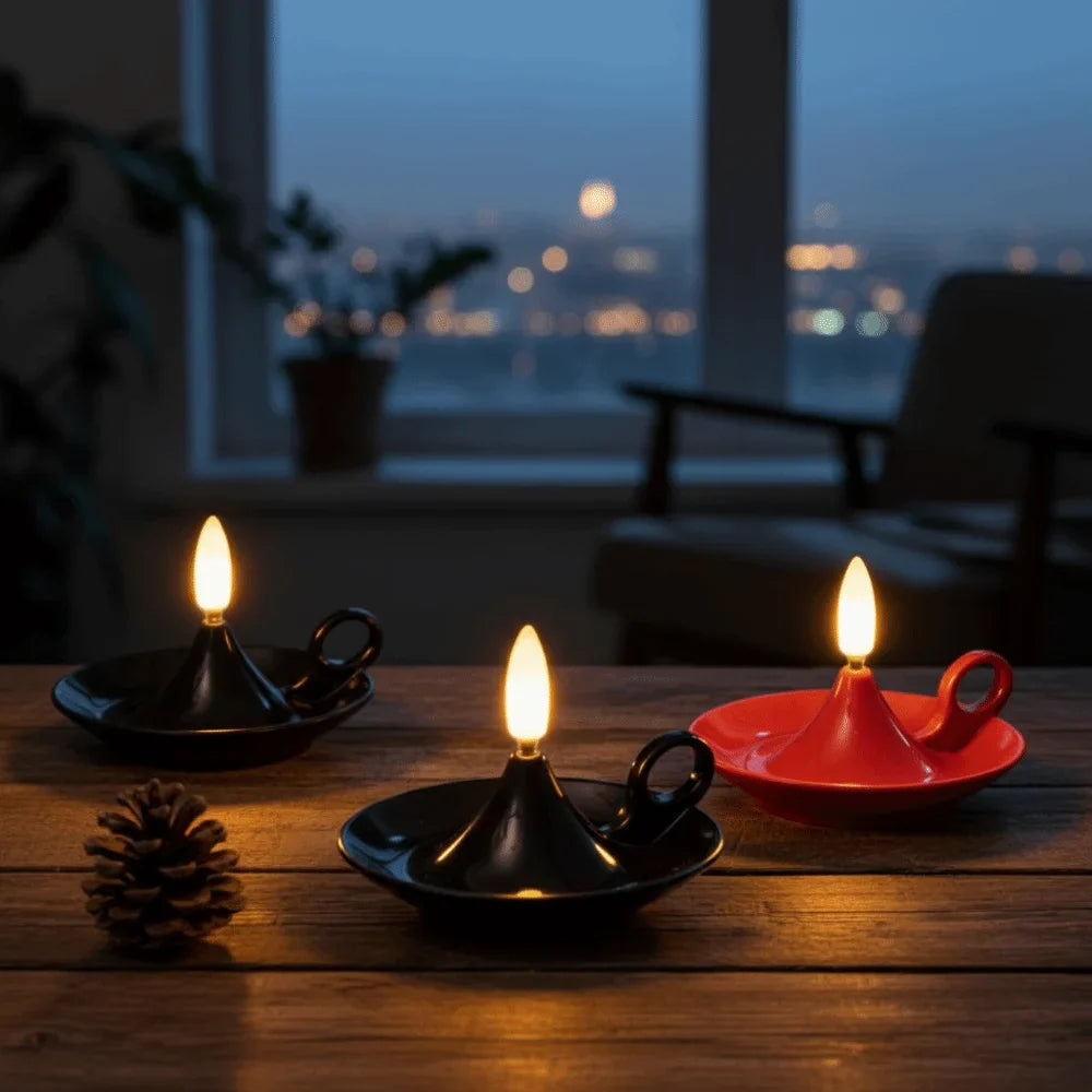 LED Electronic Diya Candle Lamps – Festival Set of 4 | Flameless