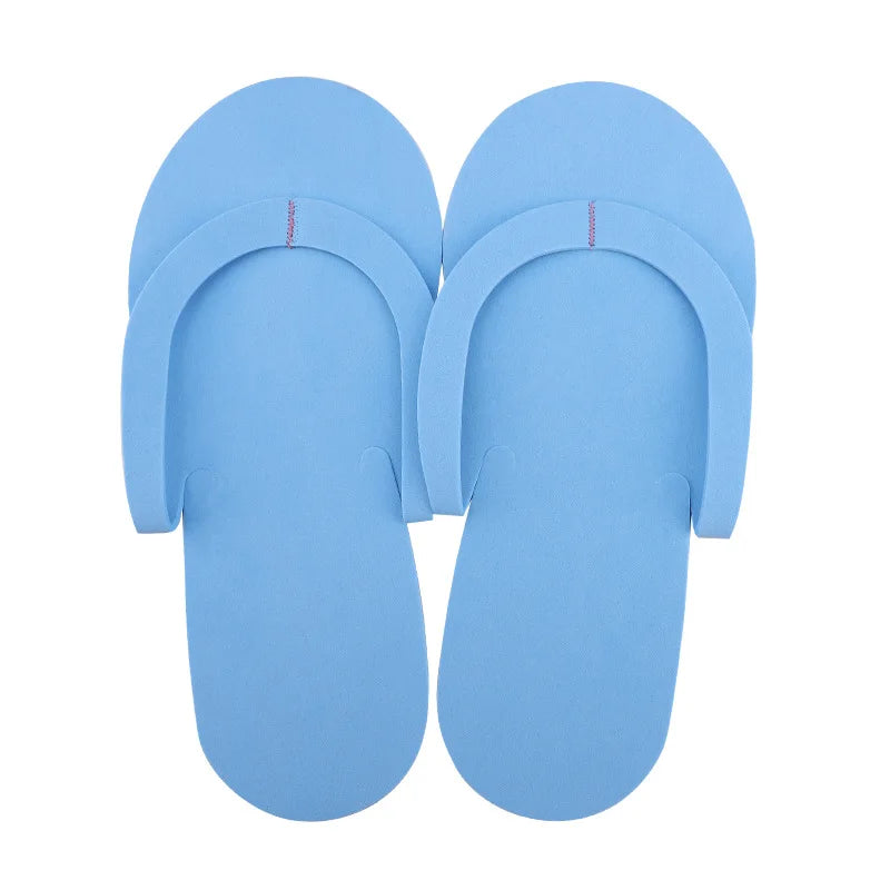 12-Pack Disposable Foam Pedicure Slippers for Salon & Spa