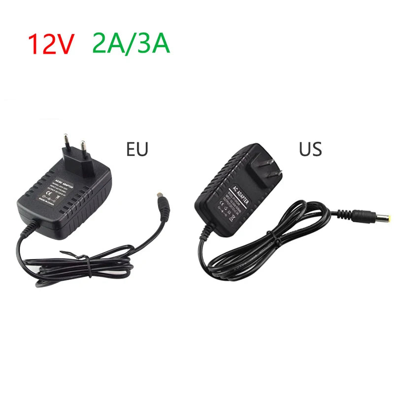 DC12V Universal Power Supply Transformer AC 100-240V to DC 12V Converter Charger Adaptor EU US 1A 2A 3A For LED Lighting Peaceful Pleasures Health and Wellness