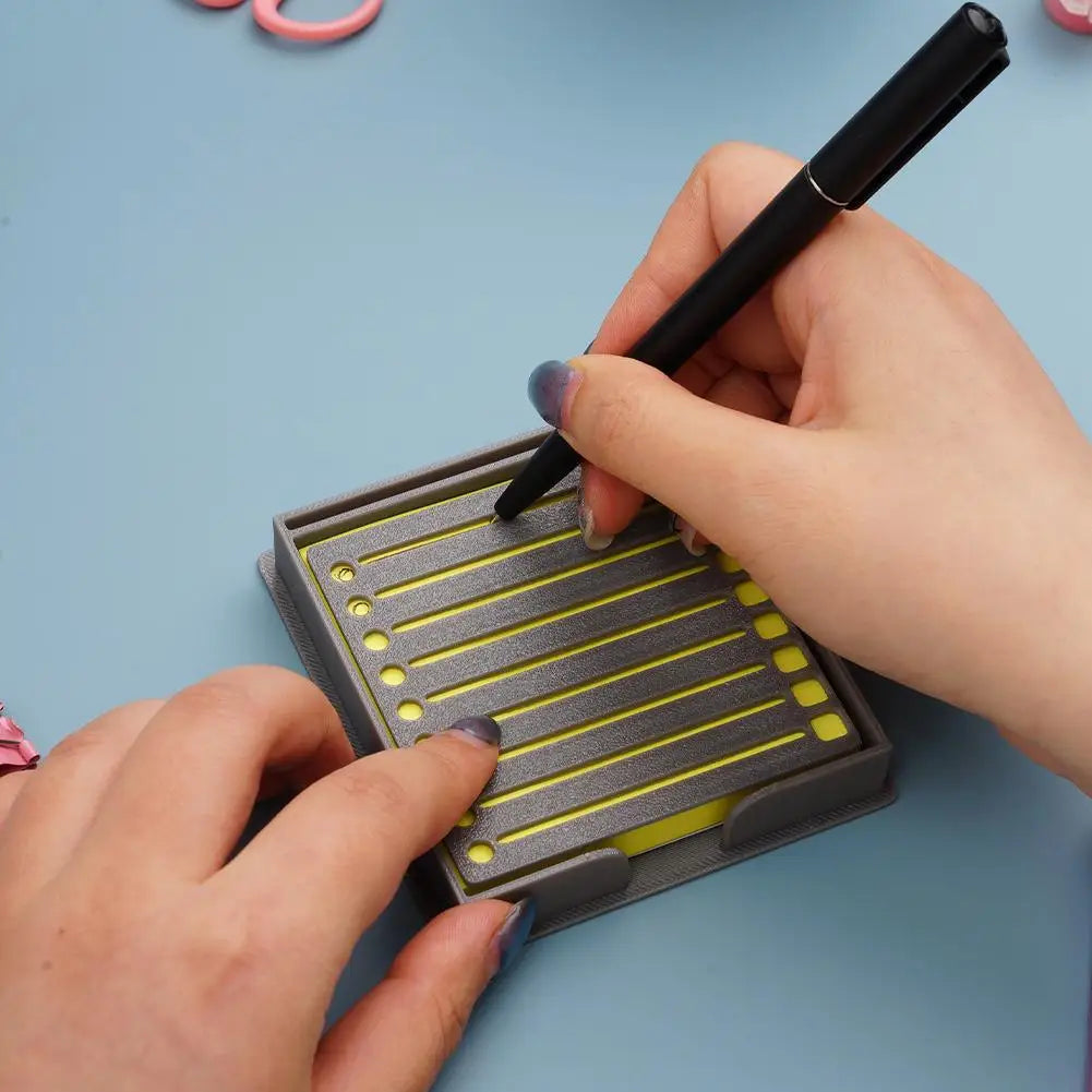 Sticky Note Dispenser Sticky Note Holder With Stencil Sticky Notes Template For Note Pad Self-adhesive Notepad Note Organ Peaceful Pleasures Health and Wellness