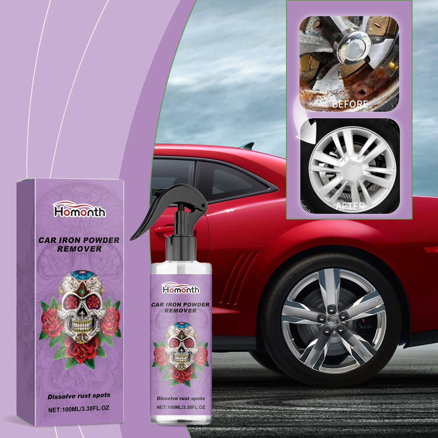 Wheel Hub Rust Removal & Polish Spray 100ml | Rim Cleaner