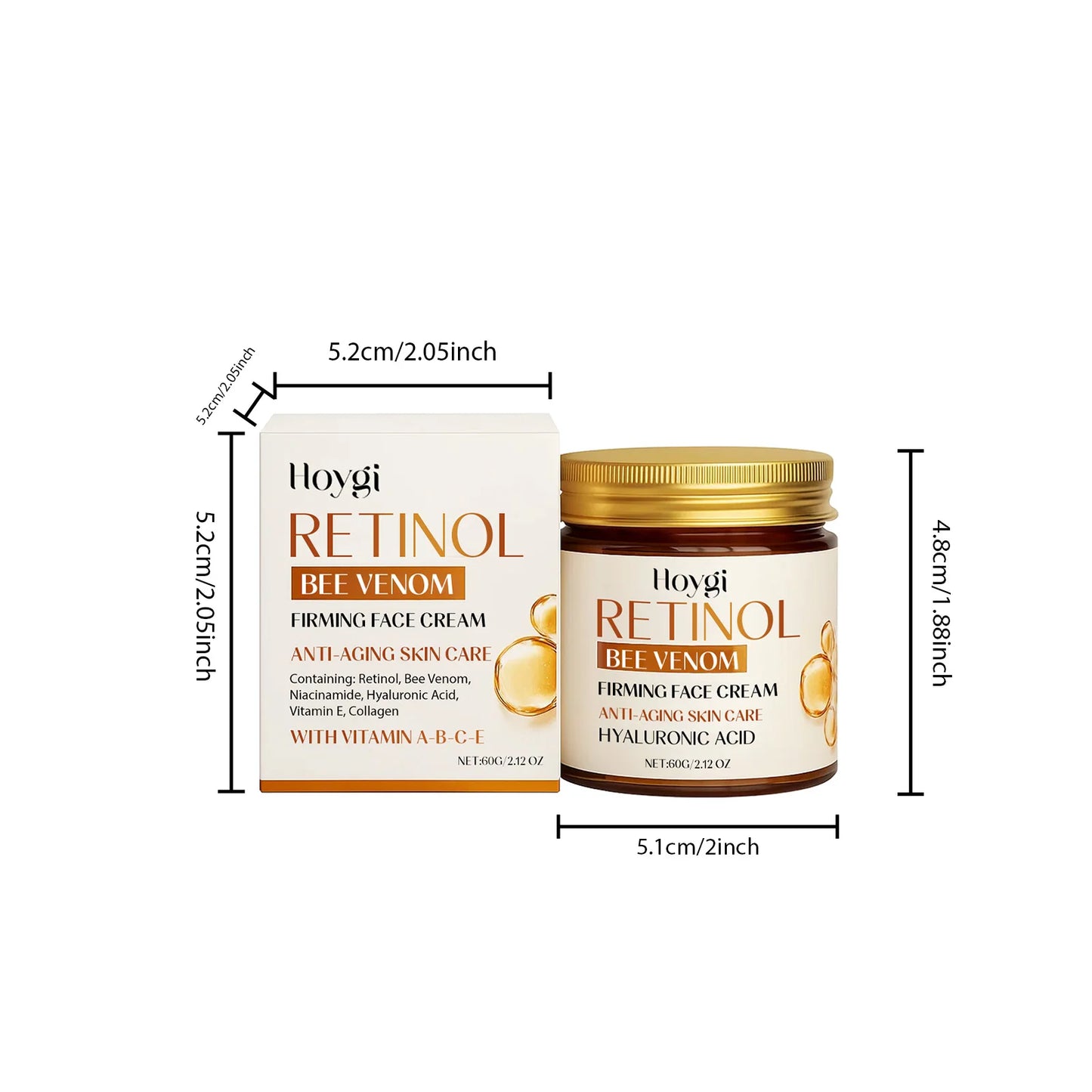 Retinol & Bee Venom Anti-Aging Face Cream 60g | Firming