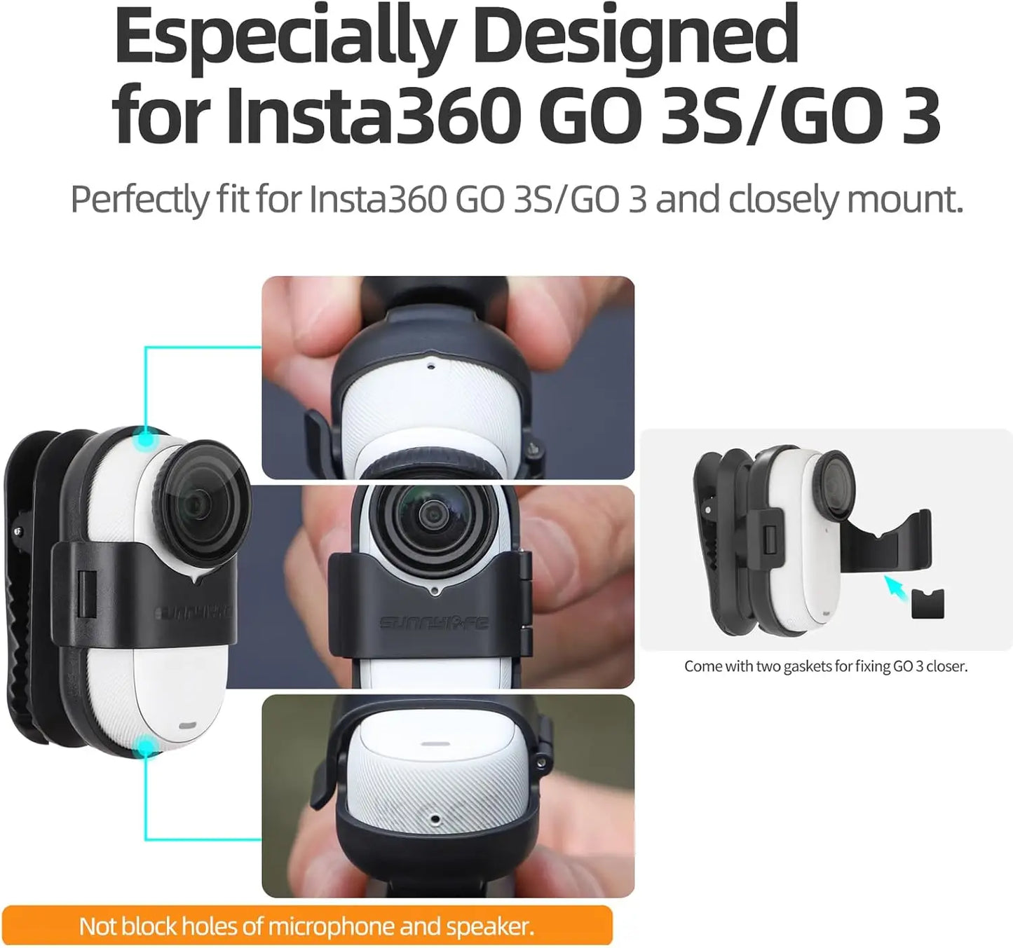 Sunnylife 360° Backpack Clip Mount for Insta360 GO 3S & GO 3