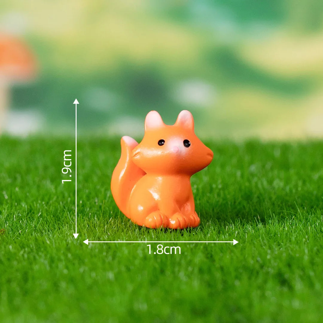 1Pcs Rabbit Squirrel Elephant Fox Sheep Duck Pig Cat Frog Snake Figurine Miniature Fairy Garden Decoration Accessories decoração Peaceful Pleasures Health and Wellness 10