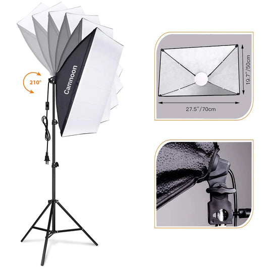 85W Bi-Color LED Softbox Lighting Kit | Studio Photography Set Softbox Lighting Kit Peaceful Pleasures Health and Wellness EU