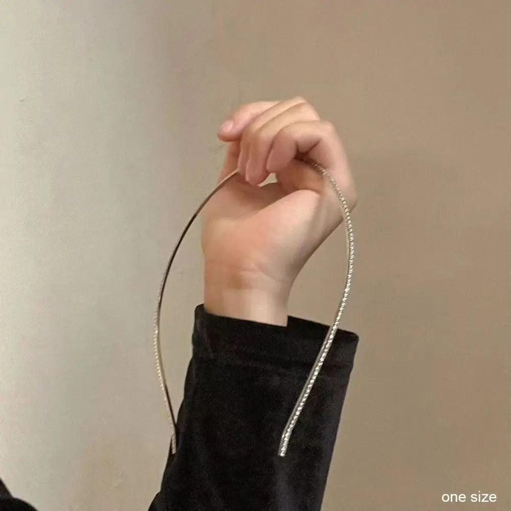 Rhinestone Fairy Hair Hoop – Silver Sparkle Headband for Prom
