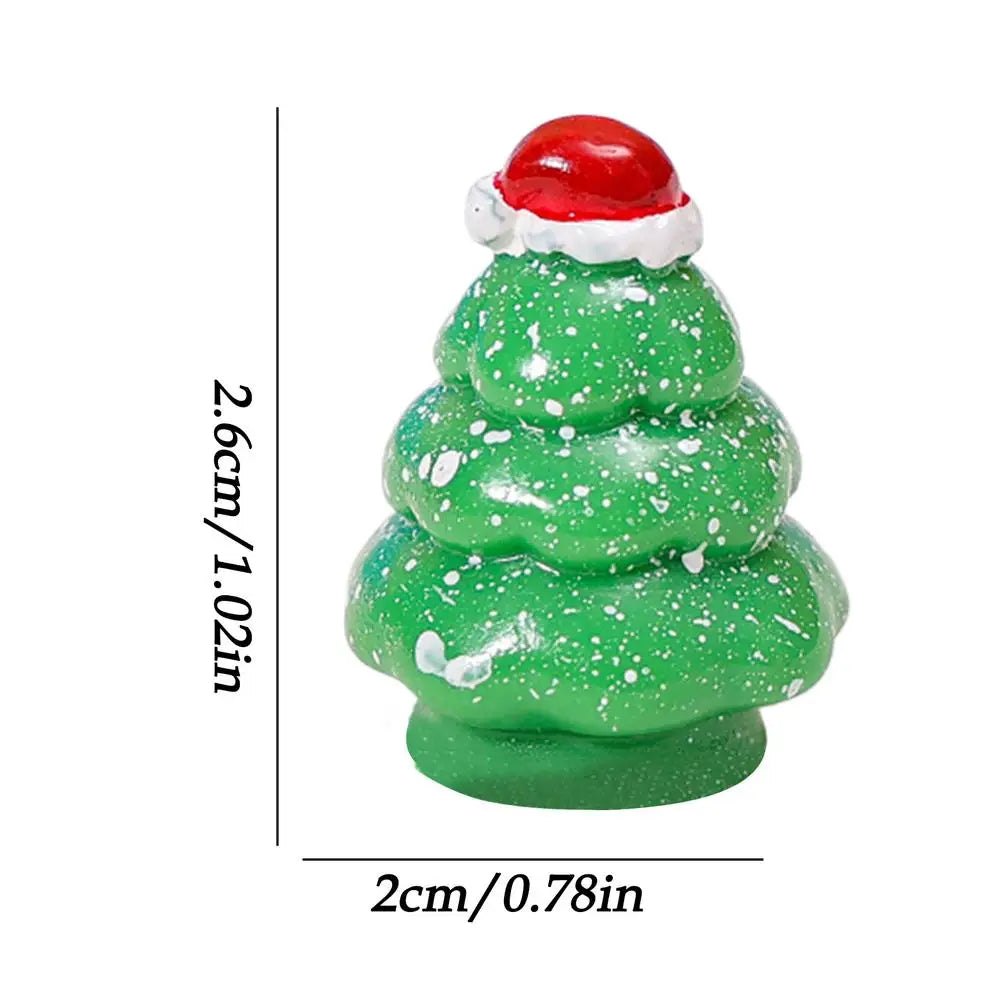 Mini Resin Christmas Tree Figurine | Tabletop Shelf Ornament