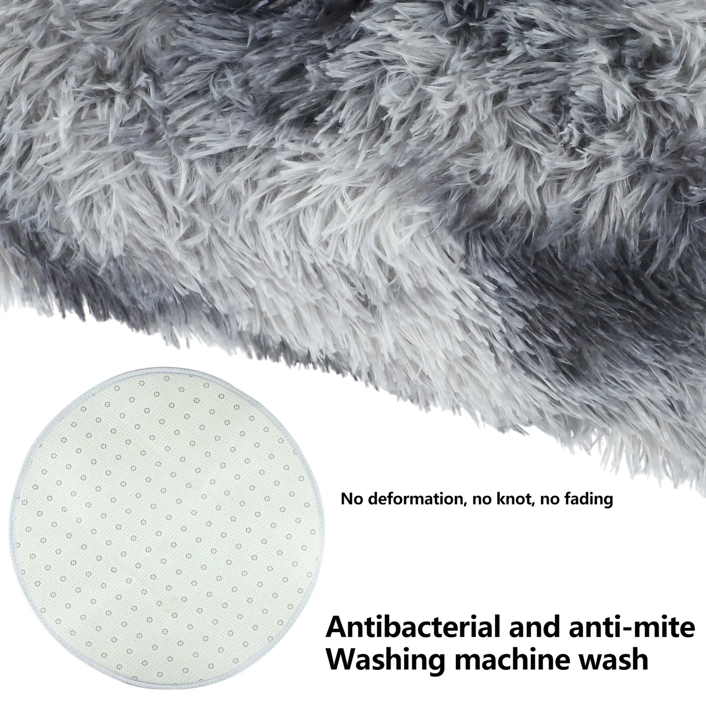 1X Circle Round Shaggy Rug Living Room Bedroom Carpet Floor Mat