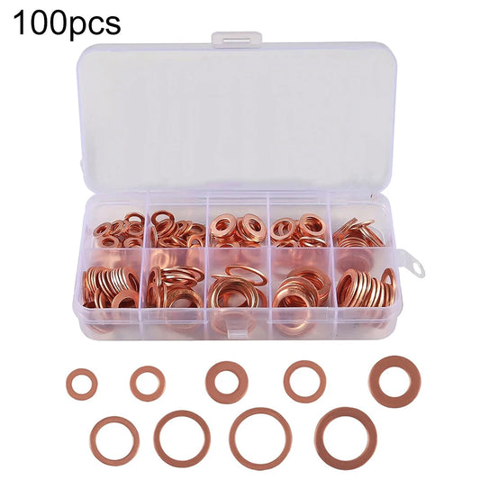 Flat Ring Seal Gasket Fastener Assortment Packing List Electrical Peaceful Pleasures Health and Wellness 50pcs aluminum sheet