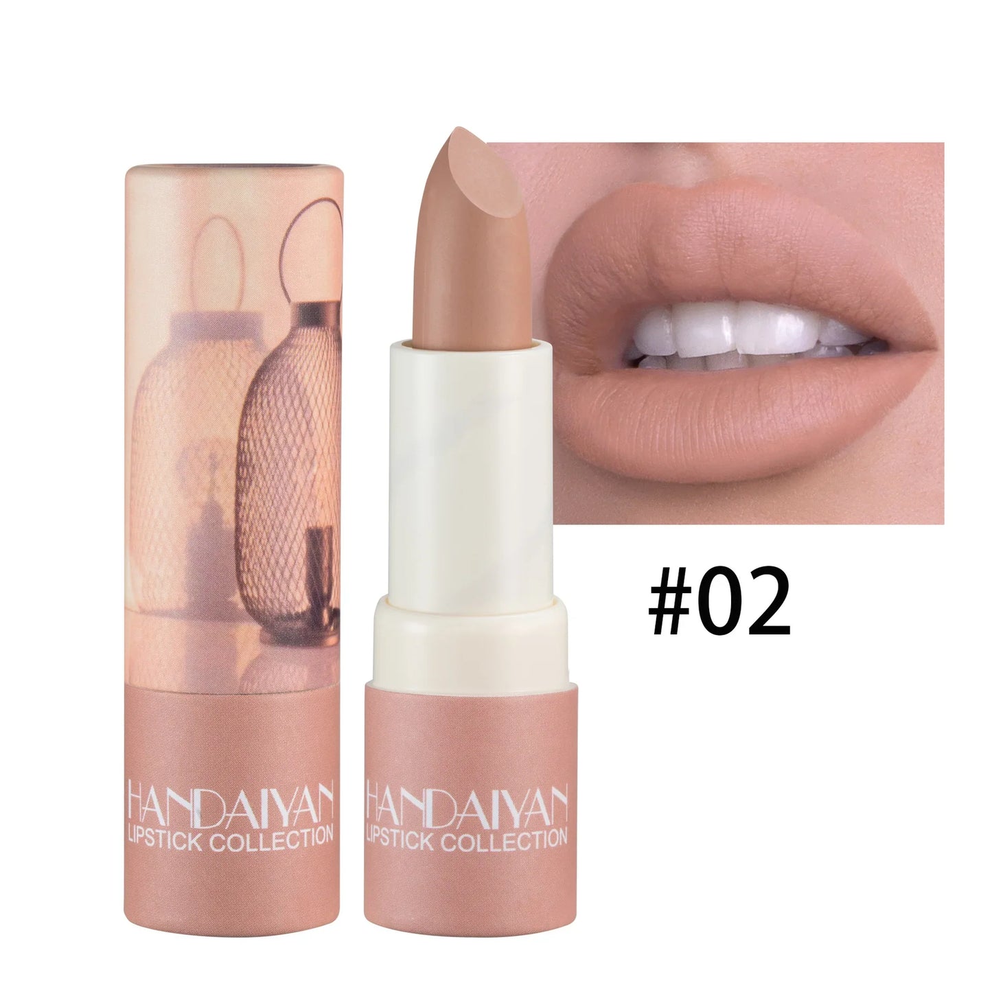Handaiyan Velvet Matte Lipstick – 8 Shades, Waterproof & Moisturising