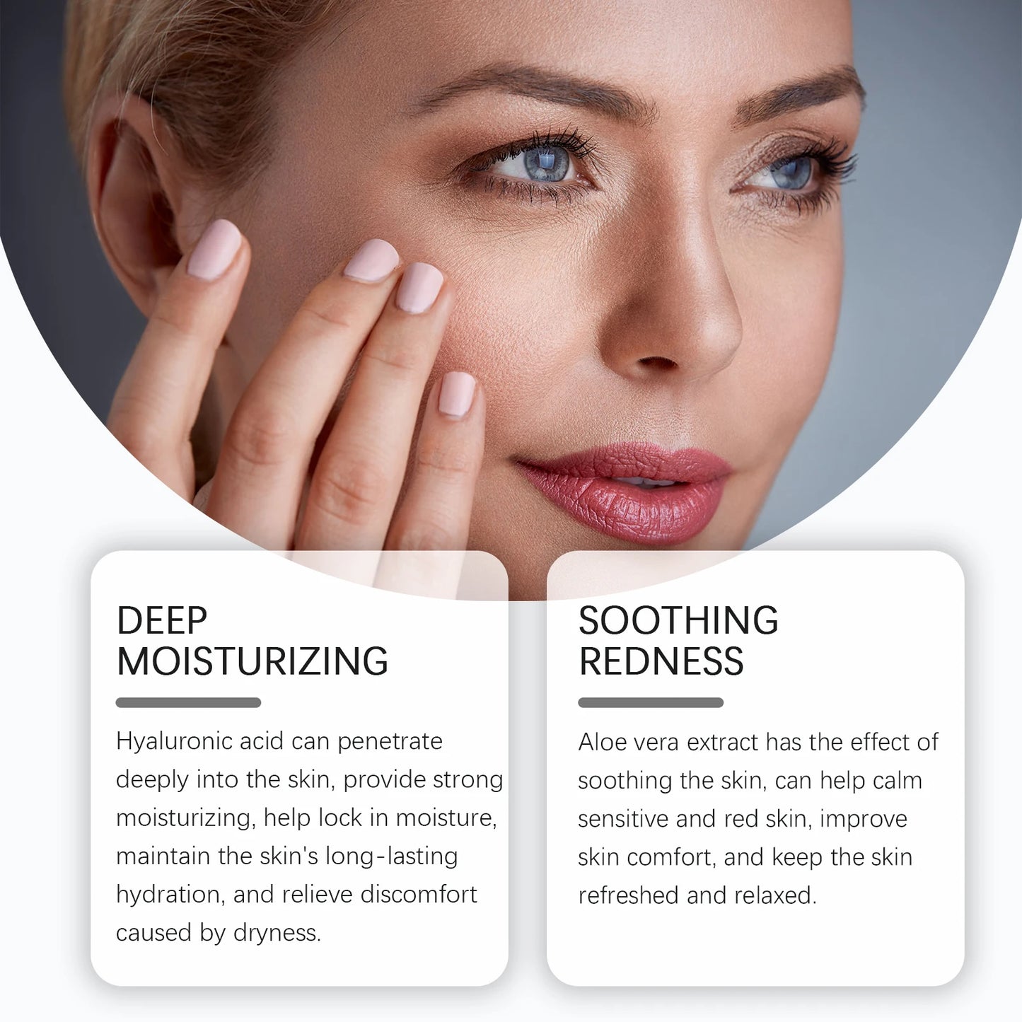 Hyaluronic Acid Soothing Face Cream Deep Hydration Improve Drying Reduce Dullness Repair Skin Barrier Radiance Face Care Lotion Peaceful Pleasures Health and Wellness
