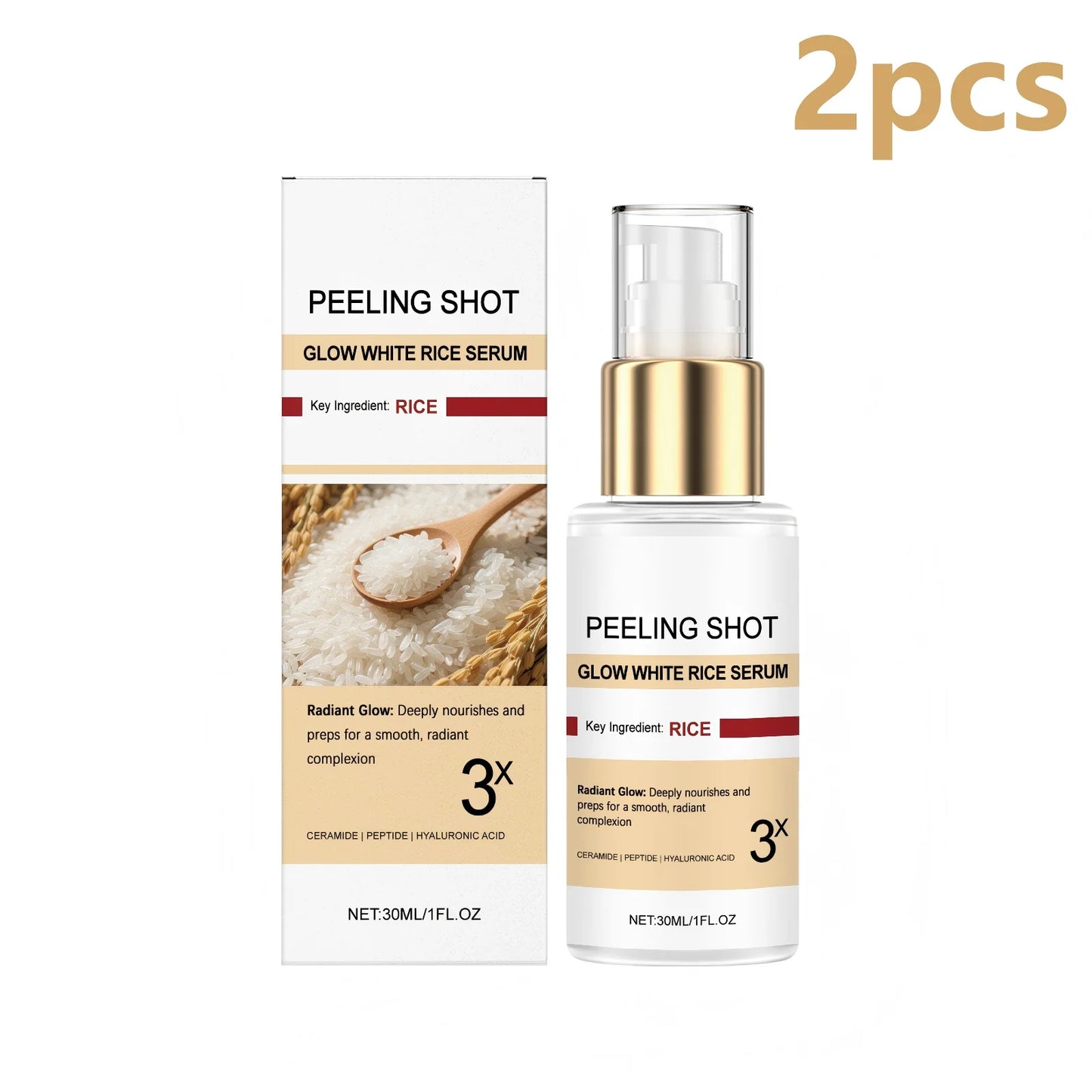 Peel Shot Glow Rice Serum for Brightening Skin Care Peaceful Pleasures Health and Wellness 2pcs