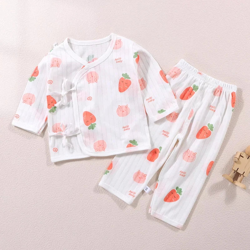 Baby Cotton Pajama Set | Autumn Winter Two-Piece Unisex PJs