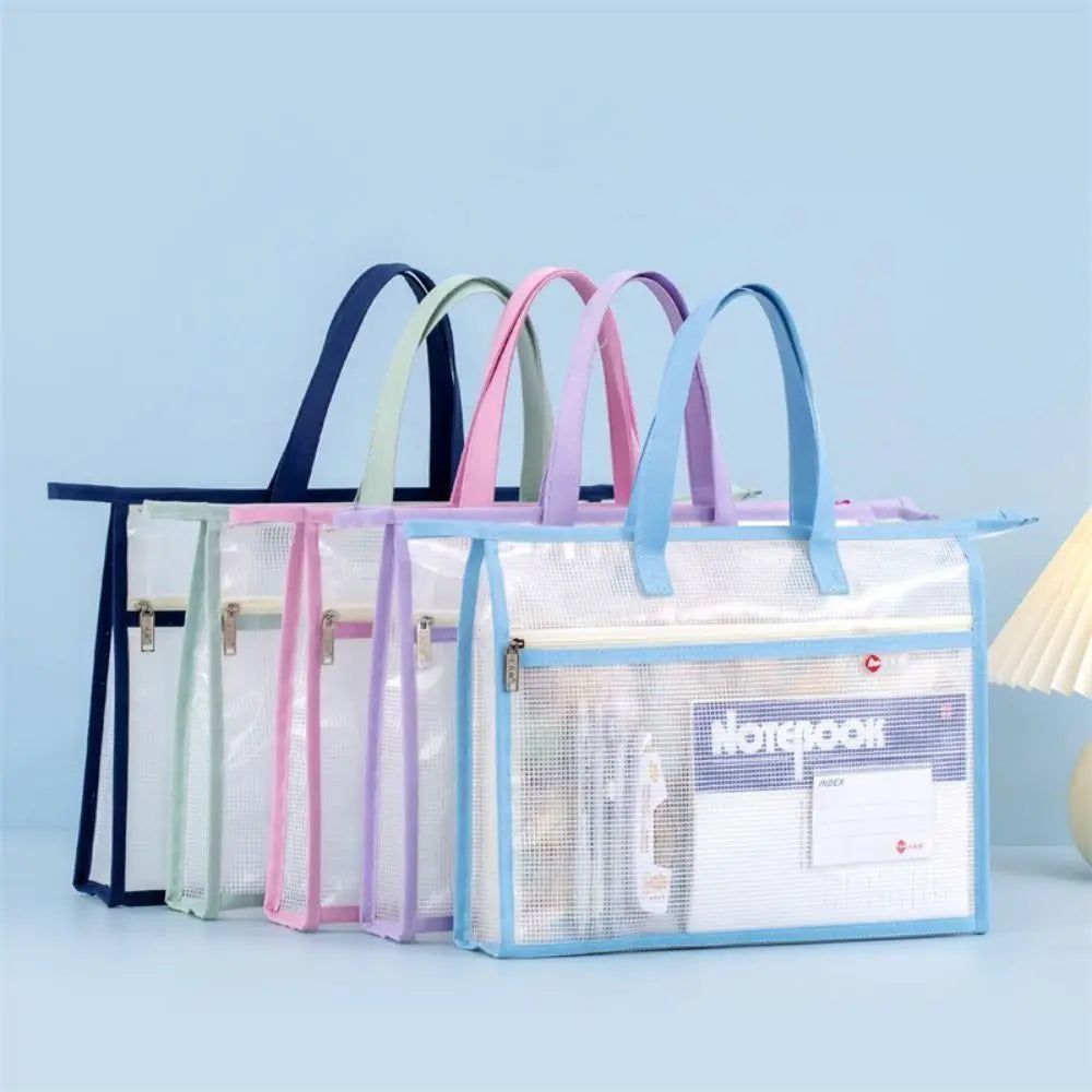 Clear A3/A4 File Storage Bag Thickened Multi-layer Zipper Pouch Bag Large Capacity Waterproof Data Document Bag File Holder Peaceful Pleasures Health and Wellness