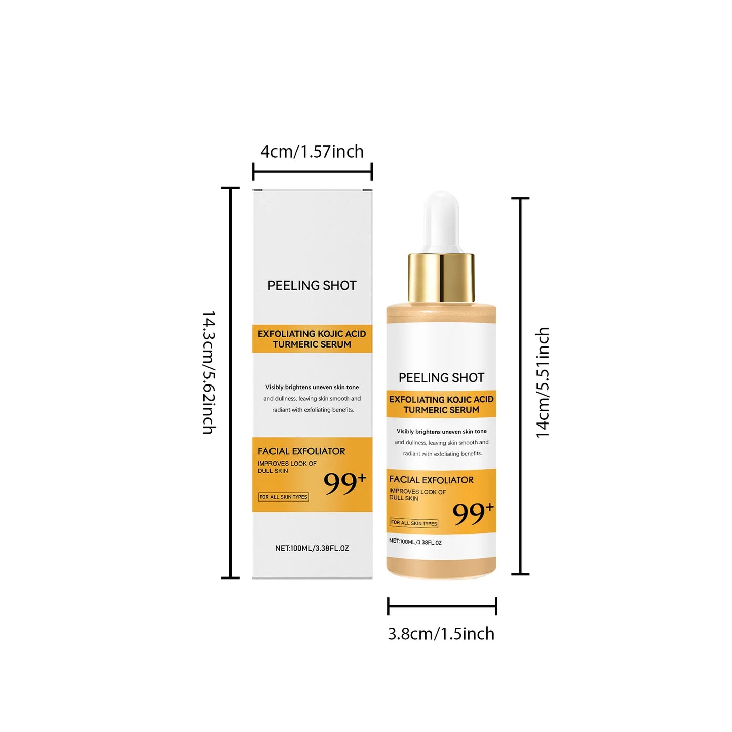 Turmeric Brightening Skincare Set – Kojic Acid Serum & Cream
