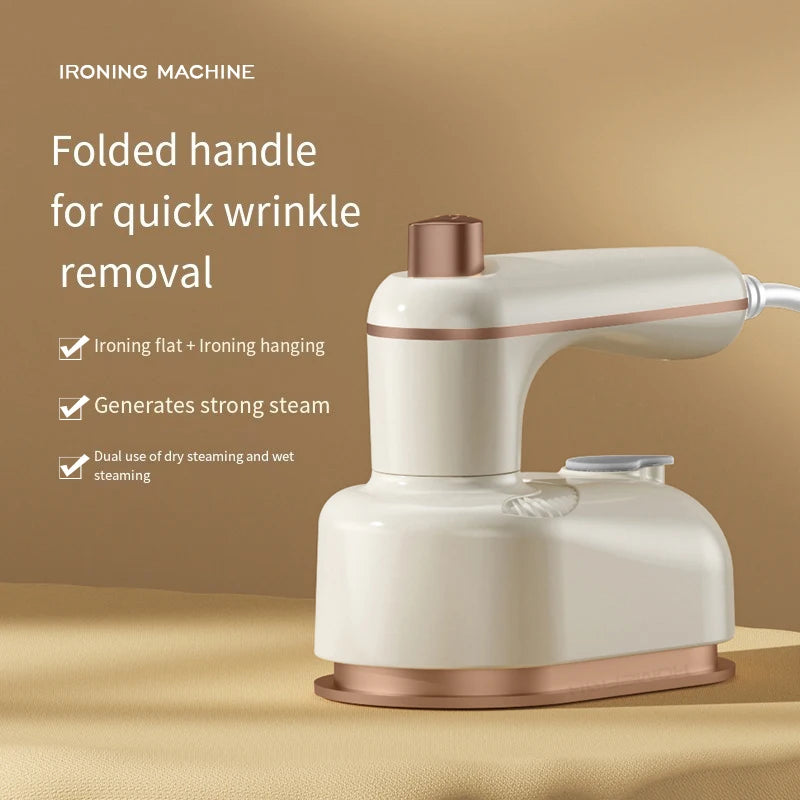 Mini Rotating Electric Travel Iron Dual Steam and Dry Use Portable Water Spray Gentle on Clothes Fast Heating Garment Care Tool Peaceful Pleasures Health and Wellness