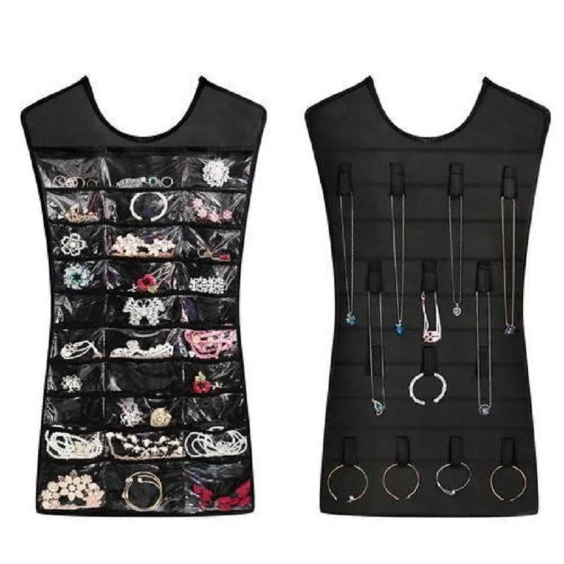 Hanging Jewelry Organizer Bag | Earring, Necklace & Ring Storage