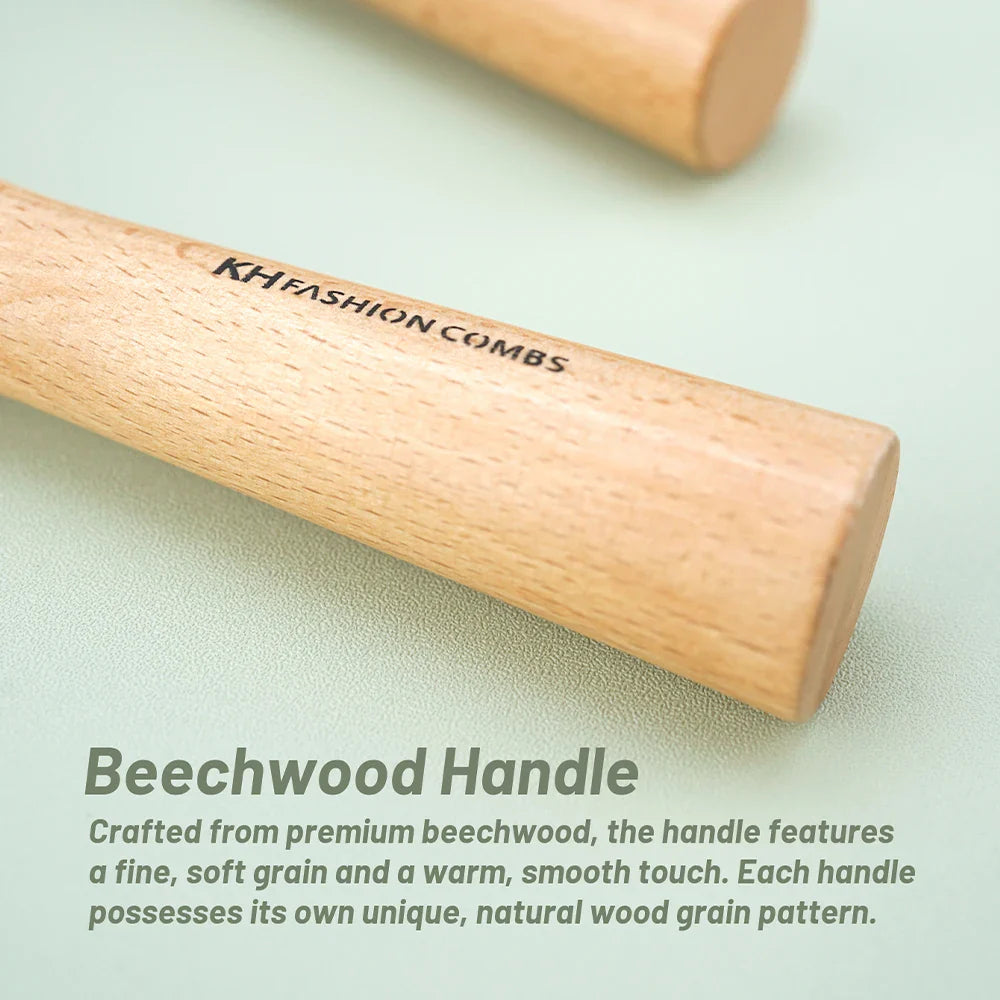 Natural Wood Air Cushion Hair Brush – Soft Nylon Detangling