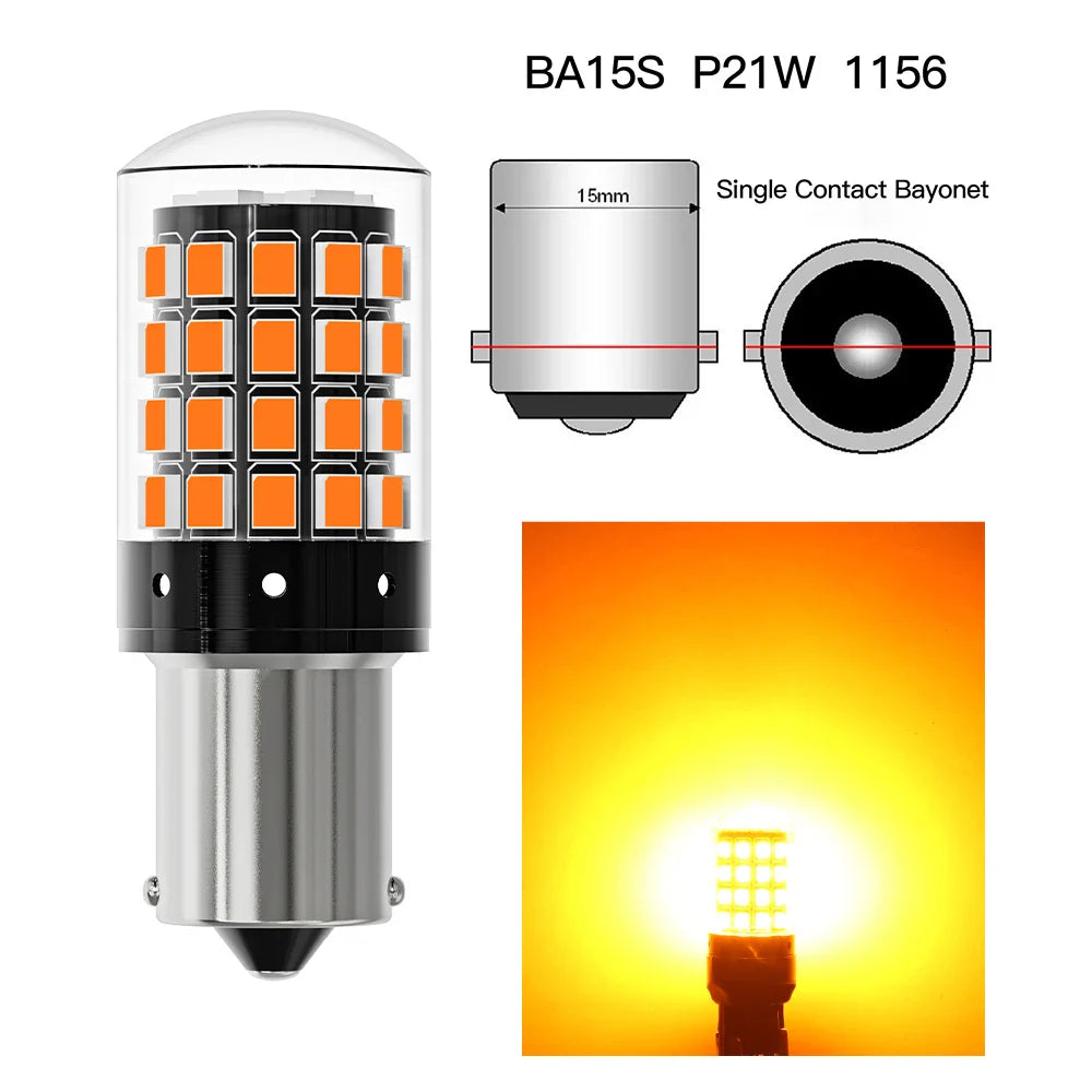 ASLENT 2-Pack 54-SMD LED Bulbs | Turn Signal Brake Reverse 12V