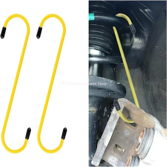 S-Shaped Brake Caliper Hanger Hooks with Rubber Tips - Universal Auto Tool for Brake Pad Replacement & Maintenance Peaceful Pleasures Health and Wellness