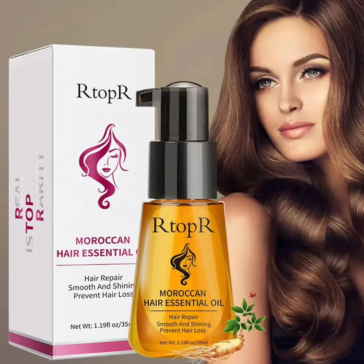 Moroccan Hair Essential Oil Repairing Dry Damaged Serum Blends Hair Loss Prevention Make Hair Shiny Soft Portable Suitable Peaceful Pleasures Health and Wellness