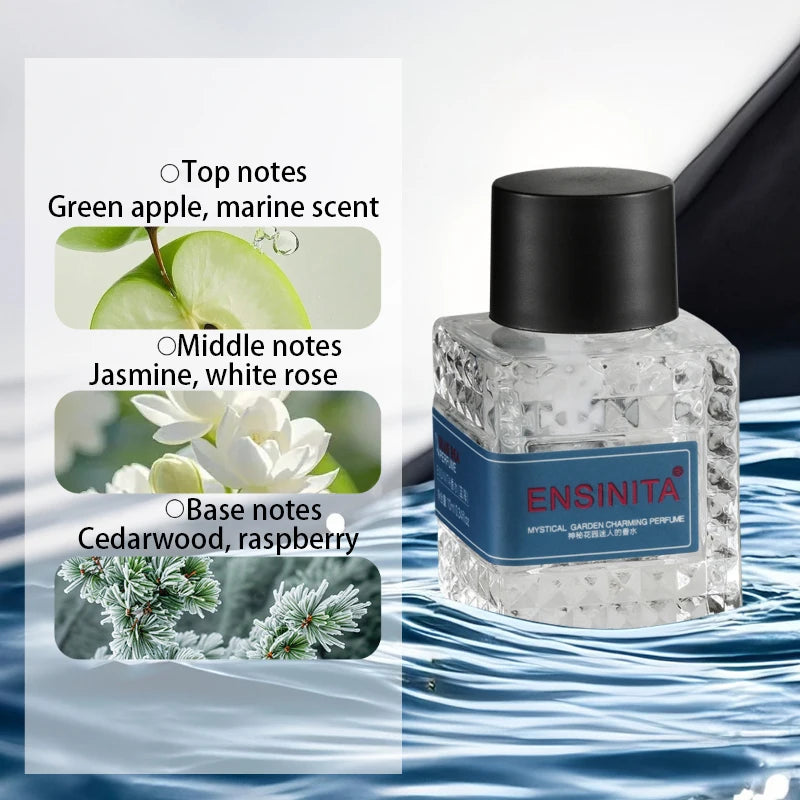 High-end Unisex Perfume Alcohol-free Long-lasting Scent Rose Cedarwood Woody Floral Notes Fresh Romantic Date Eau De Toilette Peaceful Pleasures Health and Wellness Ocean 10ml