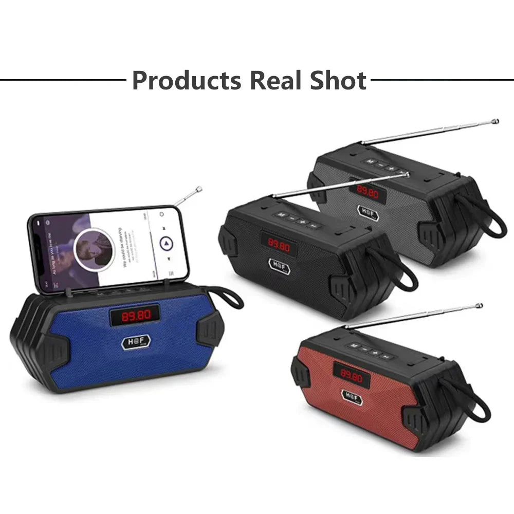 AyeBeau Portable Bluetooth 5.0 Speaker FM Radio Bass Subwoofer