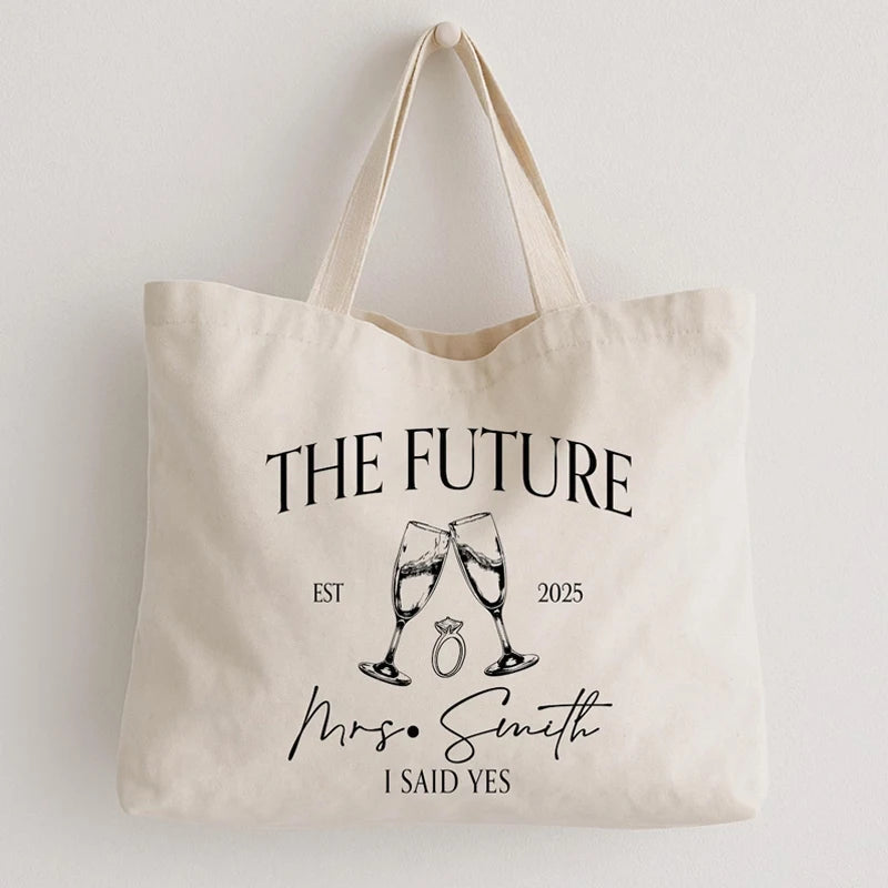 Personalized Future Mrs Tote Bag | Bridal Shower Bachelorette
