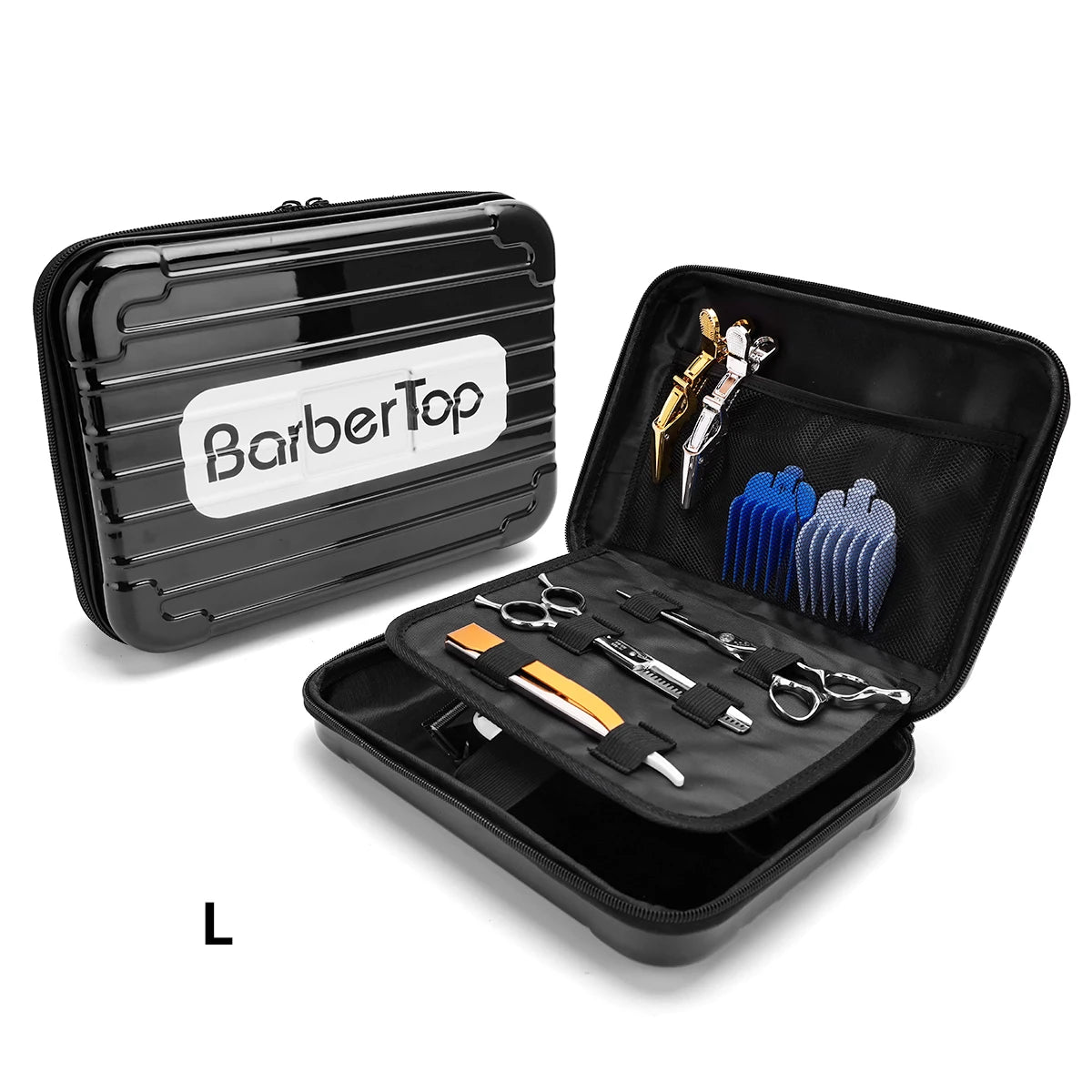 New Barber Shockproof Hair Scissors Case Bag Hair Scissor Bag Professional Comb Tools Storage Bags Makeup Travel Case Peaceful Pleasures Health and Wellness L