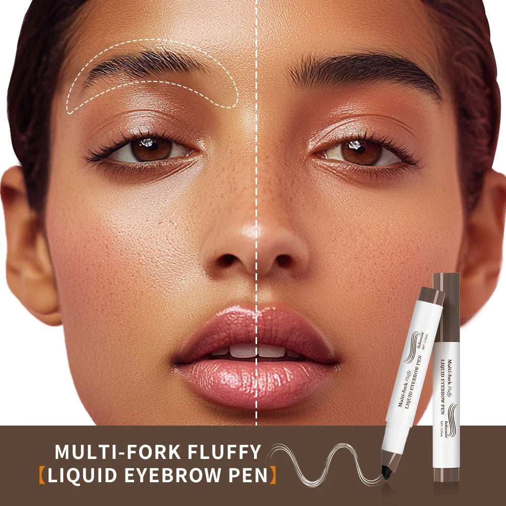 Long Lasting 4D Eyebrow Pen Multi Forks Liquid Pen Tip Fine Sketch Liquid Tattoo Brow Waterproof Precise Makeup Peaceful Pleasures Health and Wellness