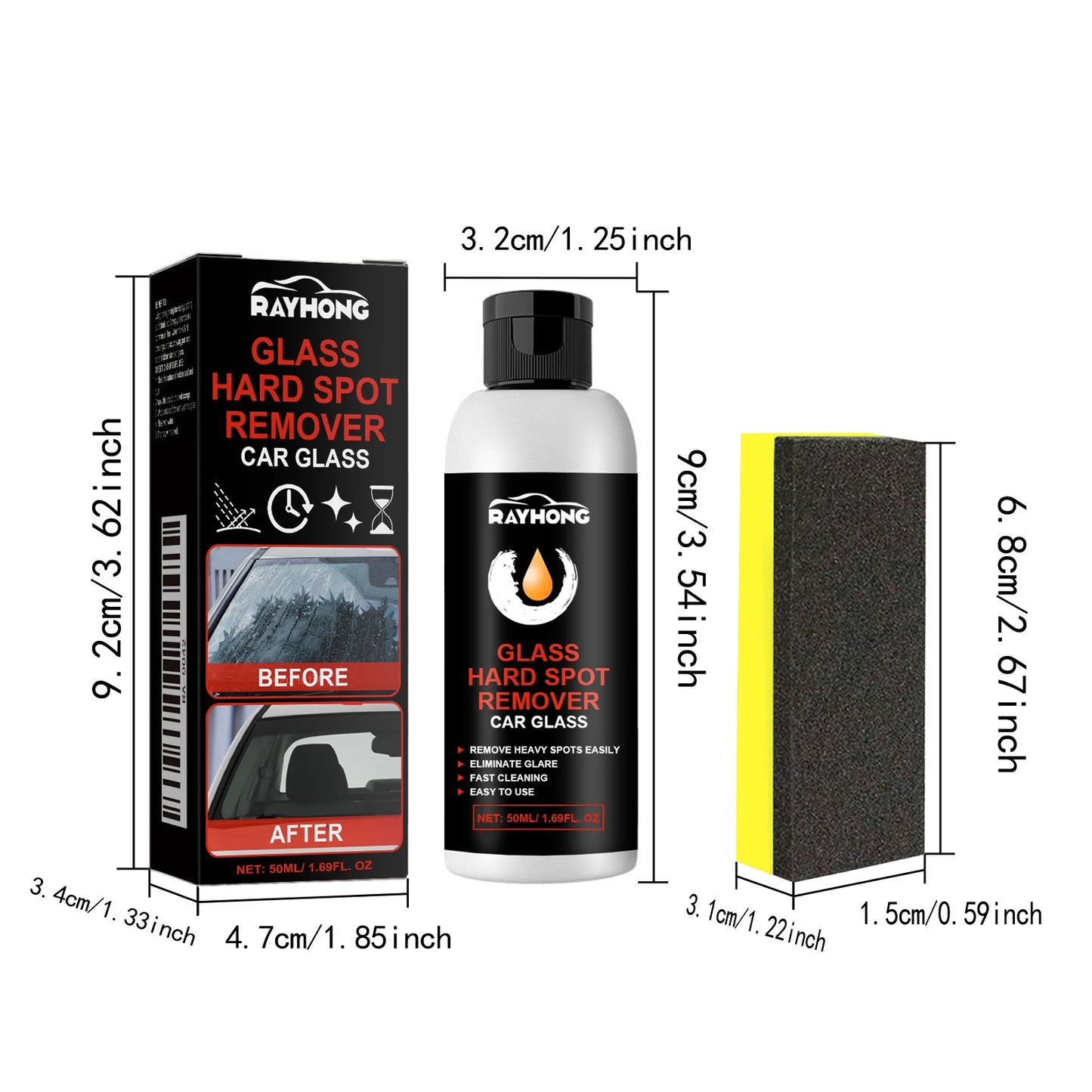 RayHong Car Glass Polishing Paste – Stain & Scratch Repair