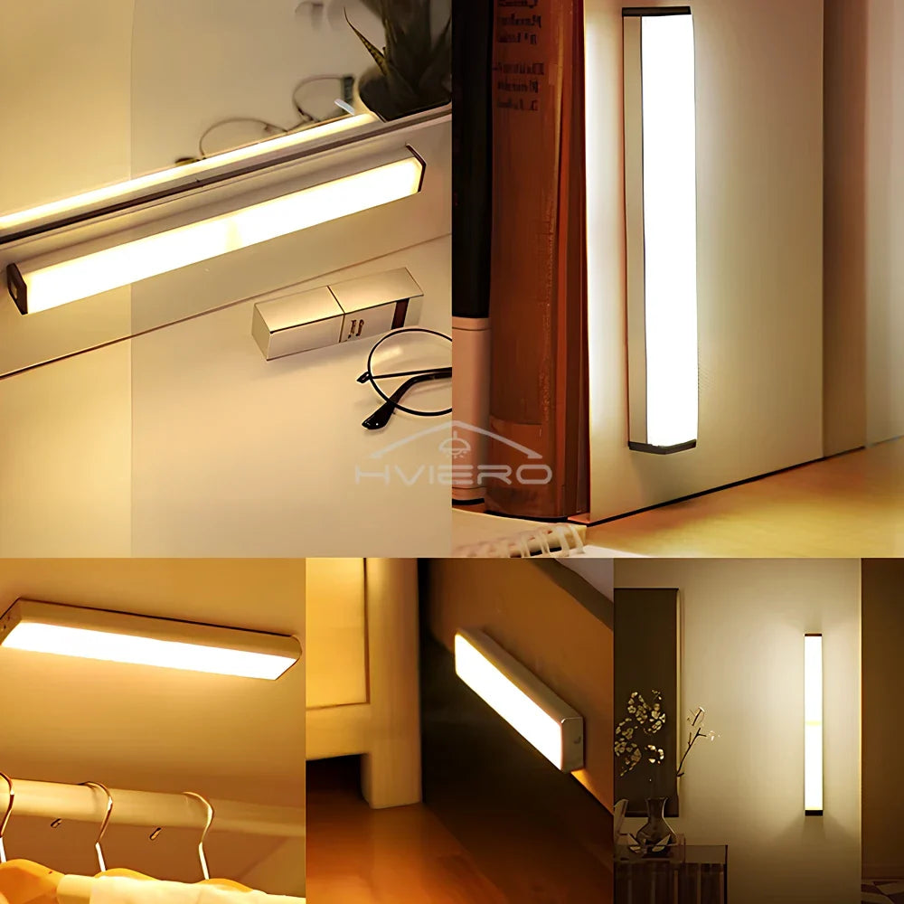 HVIERO Motion Sensor LED Night Light – USB Rechargeable