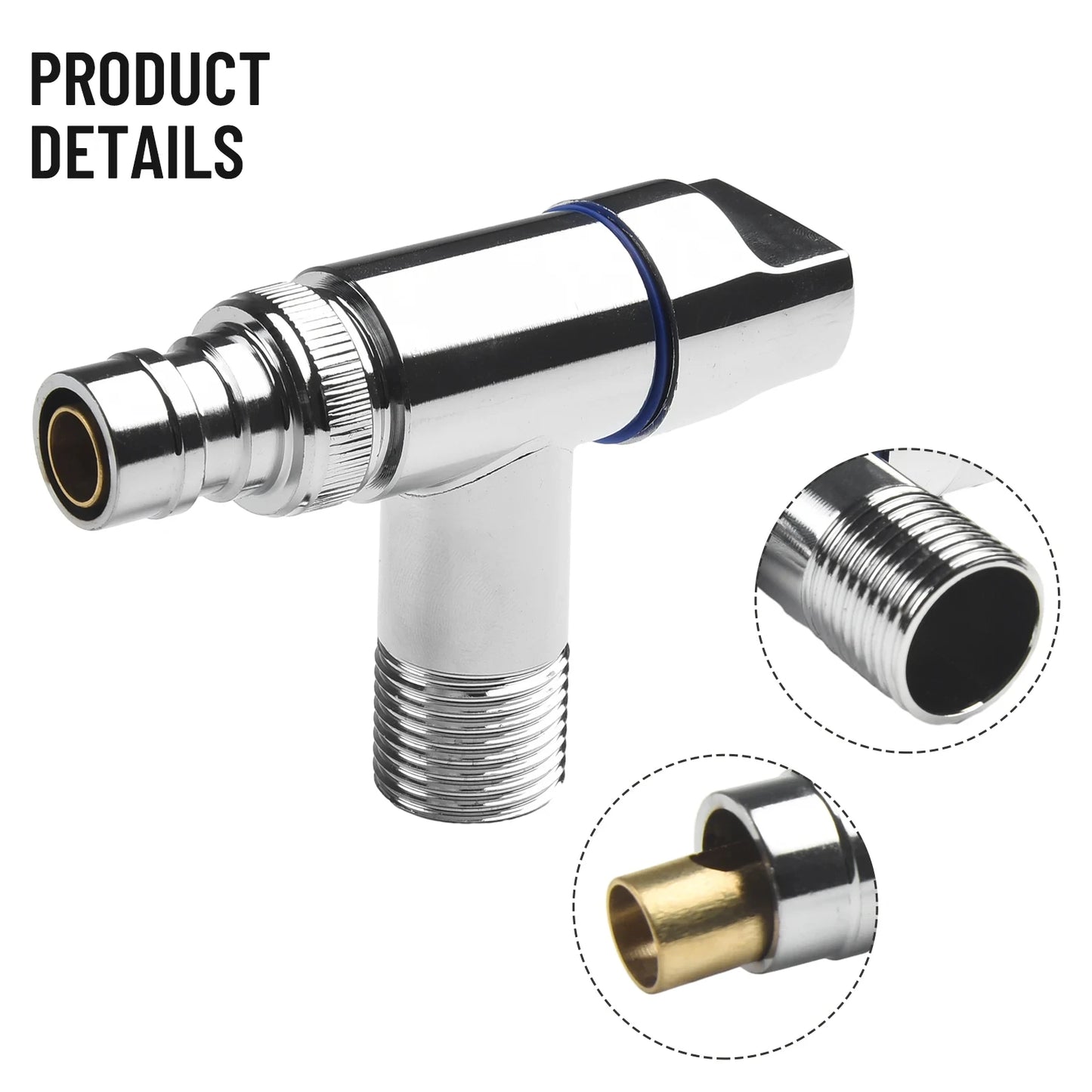 G1/2 Wall-Mount Brass Angle Valve – Washing Machine Water Shut-Off