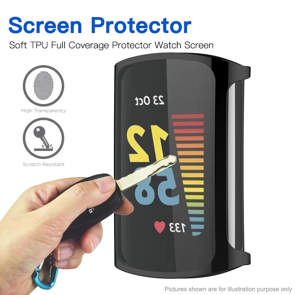 TPU Case & Screen Protector for Fitbit Charge 5 & Charge 6 Peaceful Pleasures Health and Wellness