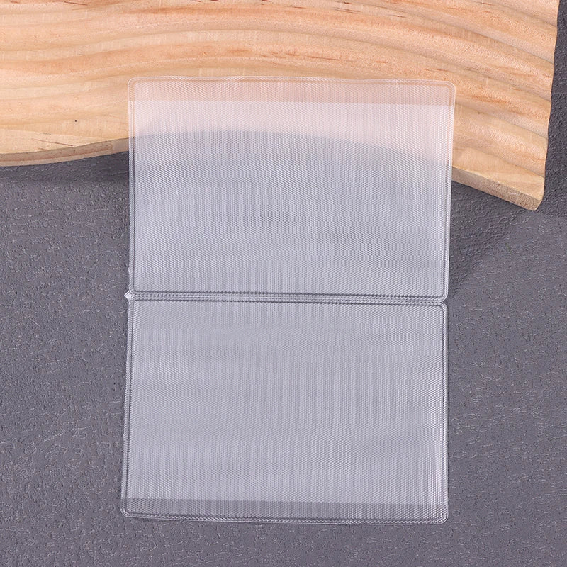 50-Pack Transparent PVC Waterproof Card Holders for ID & Credit