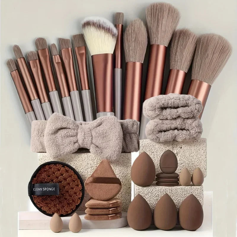 Professional Makeup Brush Set 13/33pc – Soft Bristles, All Skills