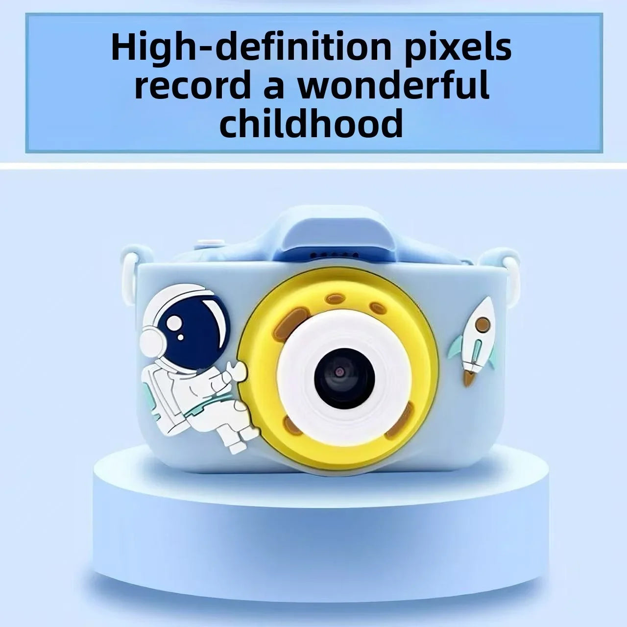Mini Kids Digital Camera HD Dual Lens Children Camera Take Photo Video Recording Cartoon Toy Camera Festival Gift for Girls Boys Peaceful Pleasures Health and Wellness