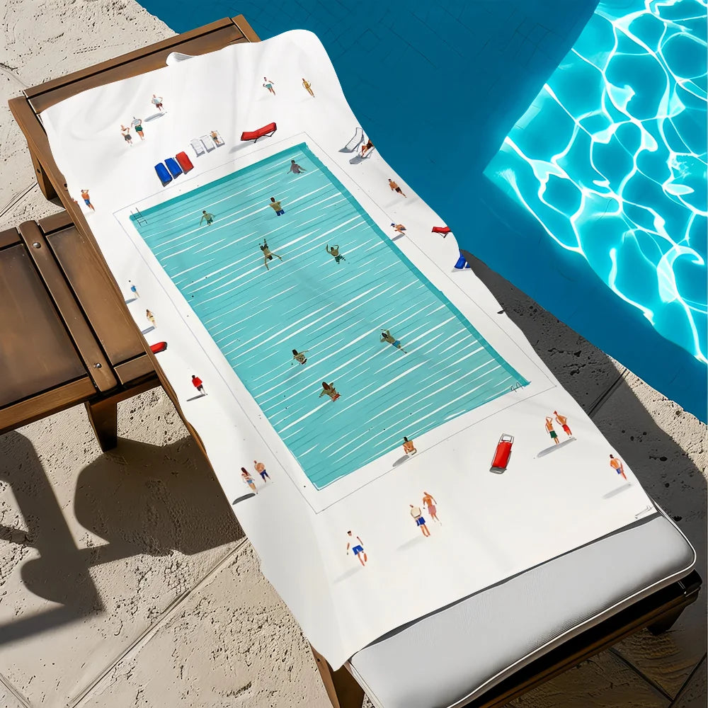Quick-Dry Beach Towel | Soft Pool Towel for Travel & Gym Quick-Dry Beach Towel Peaceful Pleasures Health and Wellness z6 STJ40x70CM