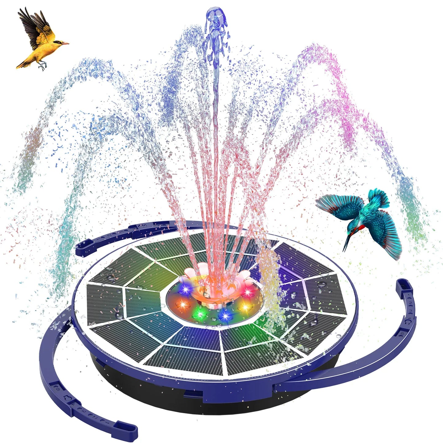 AISITIN 3.5W Solar Bird Bath Fountain Pump with LED Light