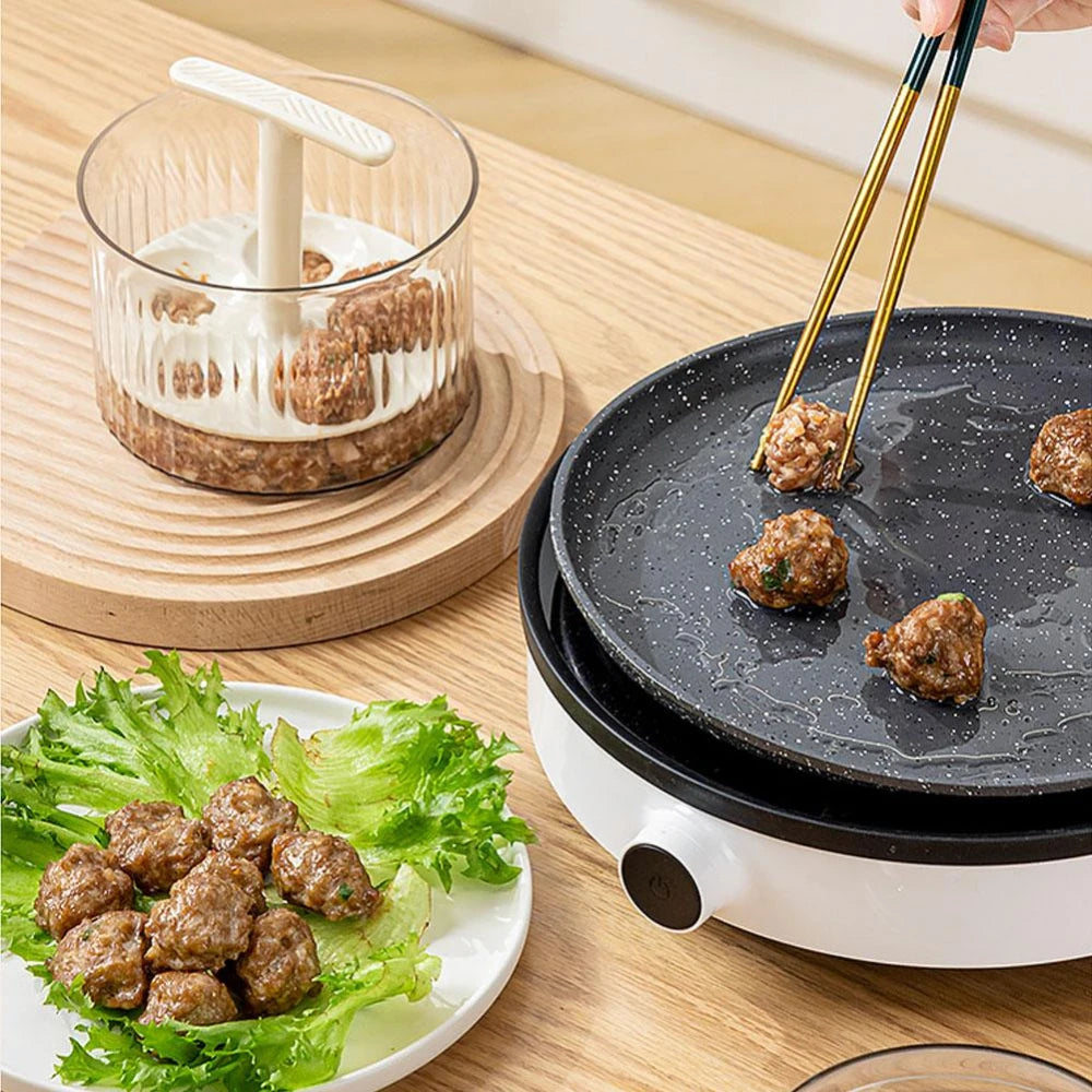Translucent Meatball Maker Taiwanese Meatballs Press Mold Minced Meat Storage Container Household Fried Meatball Making Peaceful Pleasures Health and Wellness