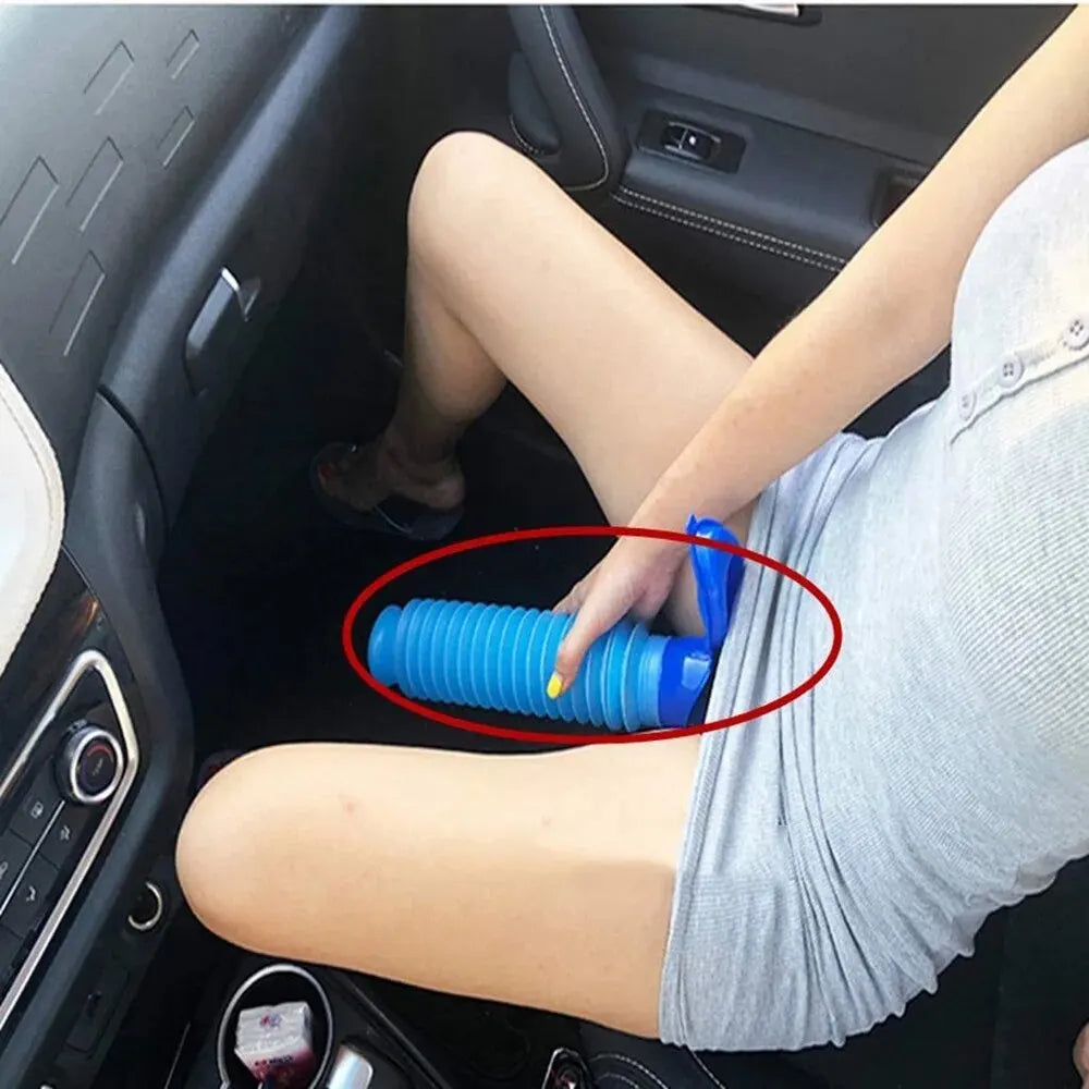 1set Urinal Car Urinal Bucket Outdoor Standing Urine Emergency Travel Portable Reusable Shrinkable Camping Toilet Urine Leak Peaceful Pleasures Health and Wellness