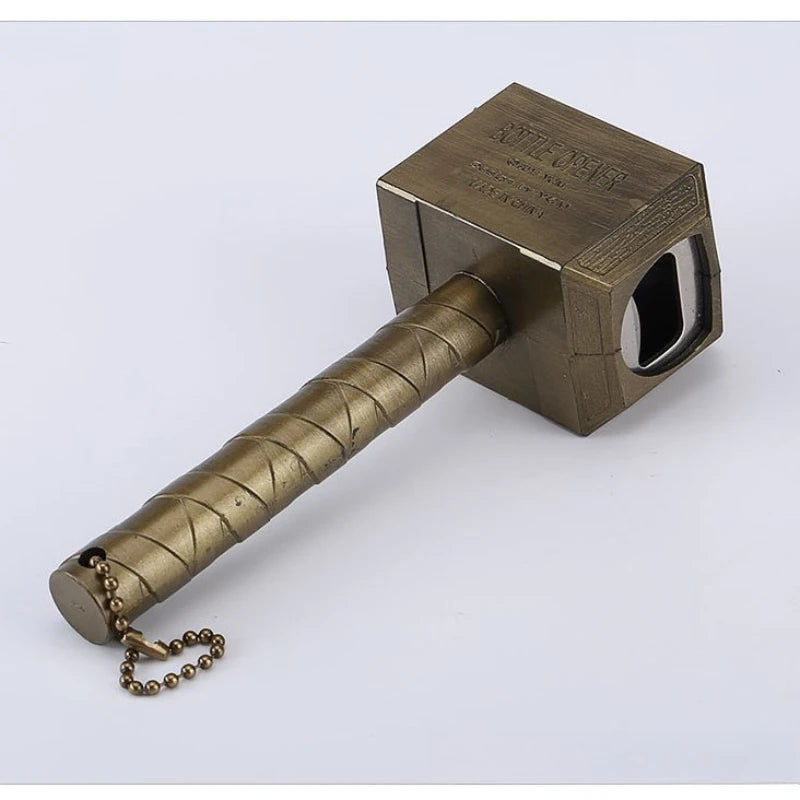 Thor's Hammer Bottle Opener – Novelty Mjolnir Beer Gift Novelty Bottle Opener Peaceful Pleasures Health and Wellness Gold