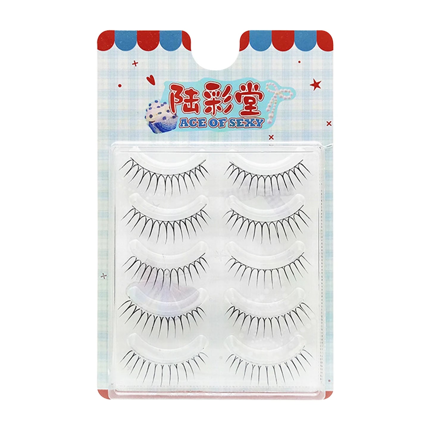 5 Pairs Natural Wispy False Eyelashes | Korean Strip Lashes