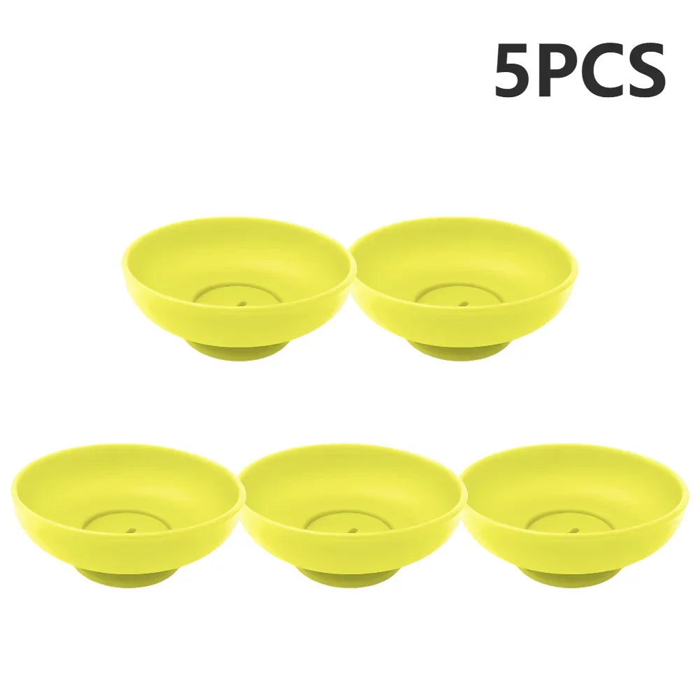 Silicone Popsicle Drip Catcher – 5-Pack Reusable Ice Cream Holder Peaceful Pleasures Health and Wellness Yellow 5PCS United States